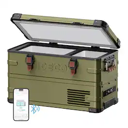 ICECO - JEEP Limited Edition APL35 Aluminum Dual Zone 37QT Portable Freezer - Olive