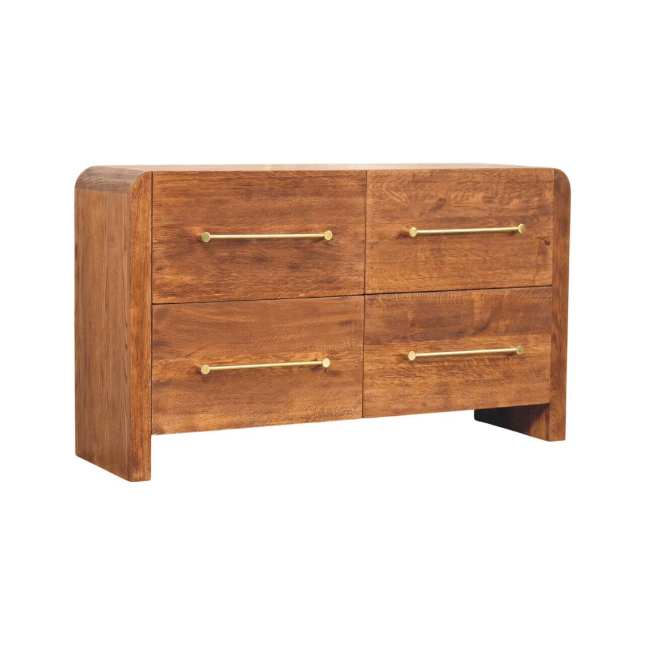 Angle. Artisan Furniture - Artisan Furniture Solid Wood Oakline Four Drawer Chest, Brown - Brown.
