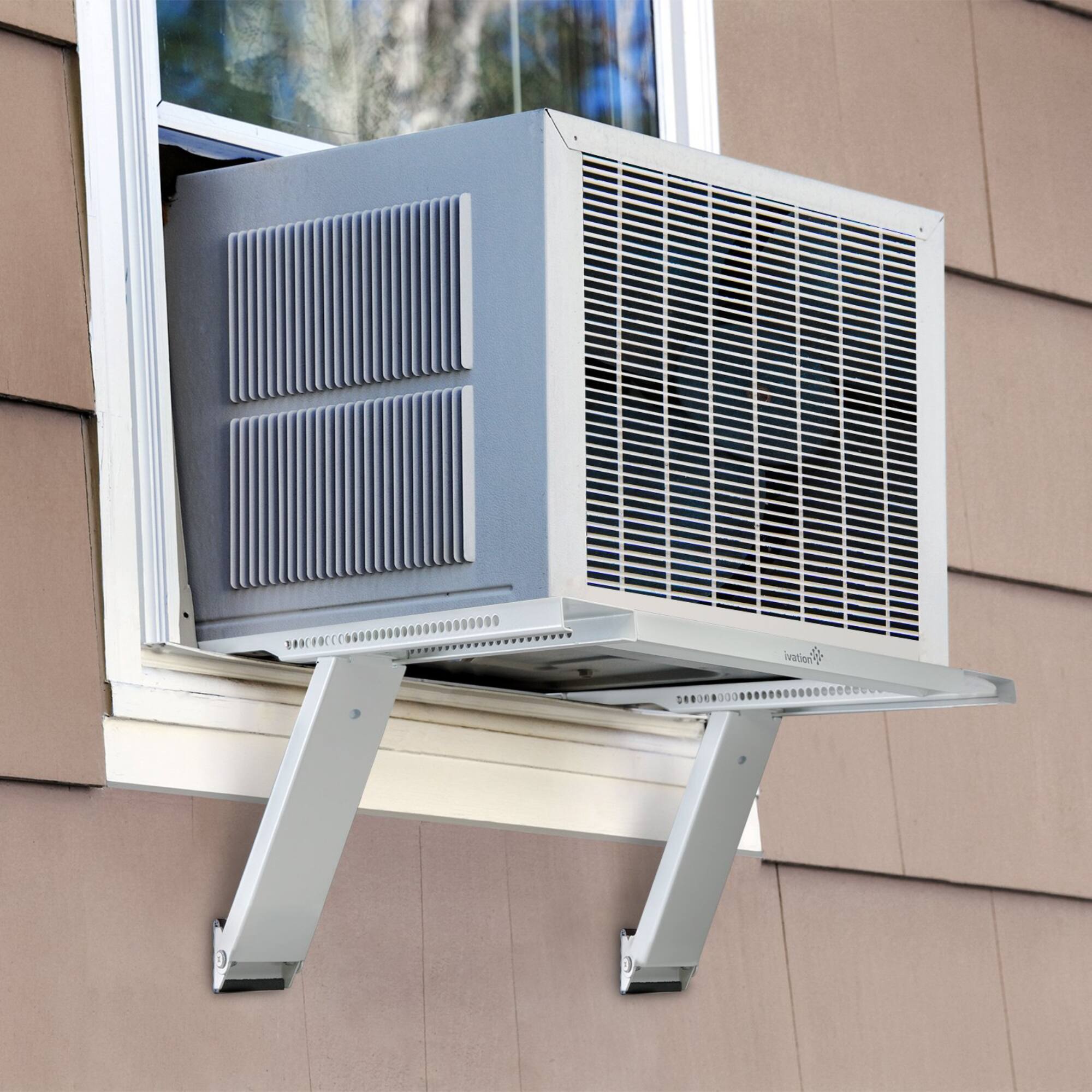Alt View 8. Ivation - Air Conditioner Window Support Bracket, Universal Window AC Mount Holds Up to 200lbs - White.