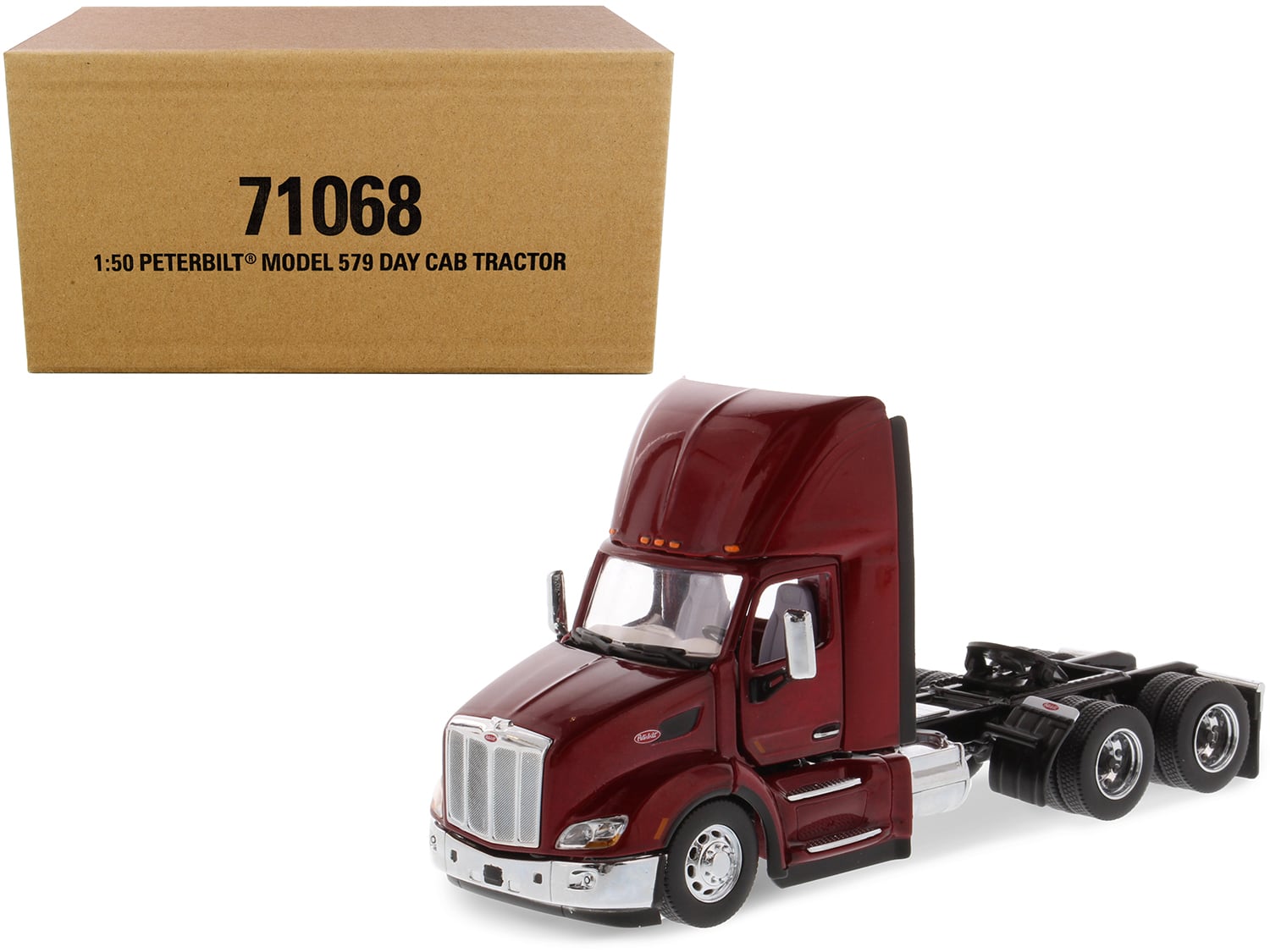 "Peterbilt 579 Day Cab Truck Tractor Legendary Red ""Transport Series"" 1/50 Diecast Model by Diecast Masters" price history on PriceWatchPro