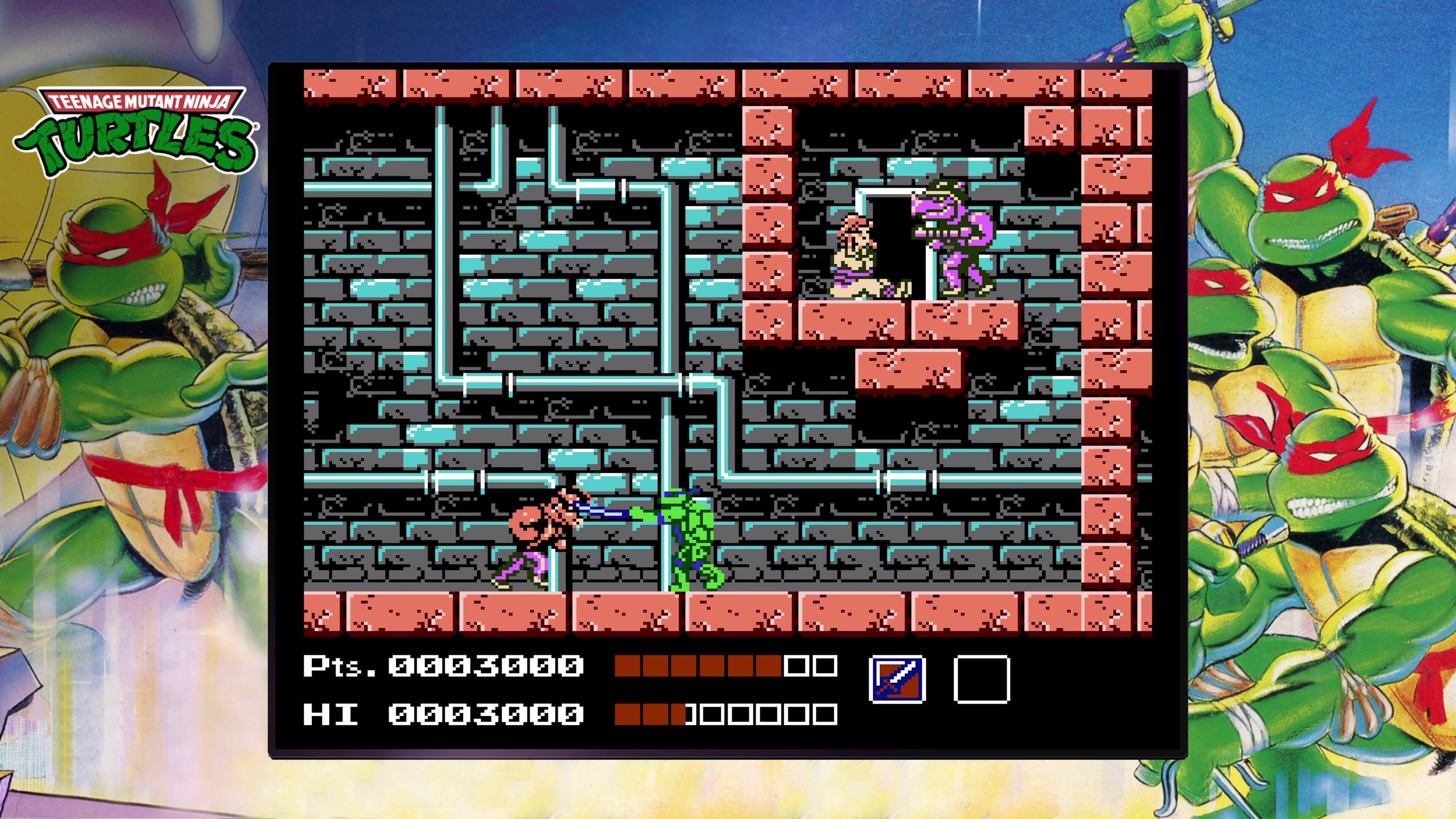 Teenage Mutant Ninja Turtles Pts: 0003000 HI 0003000 100000