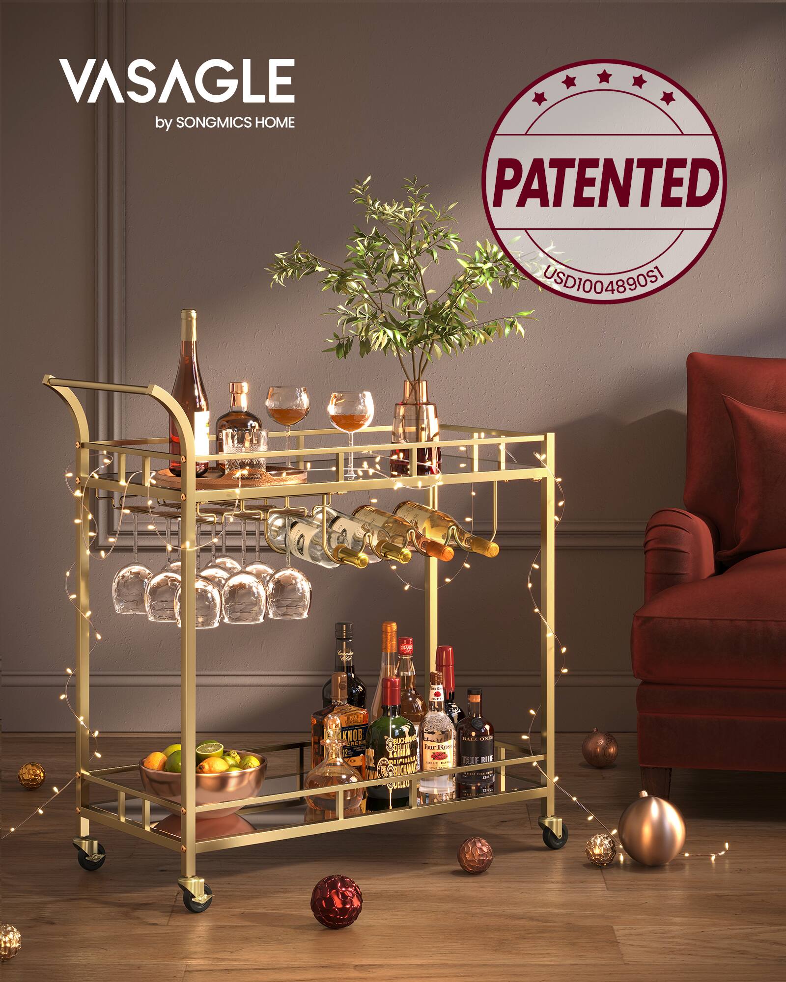 VASAGLE by SONGMICS HOME  
PATENTED USD100489051