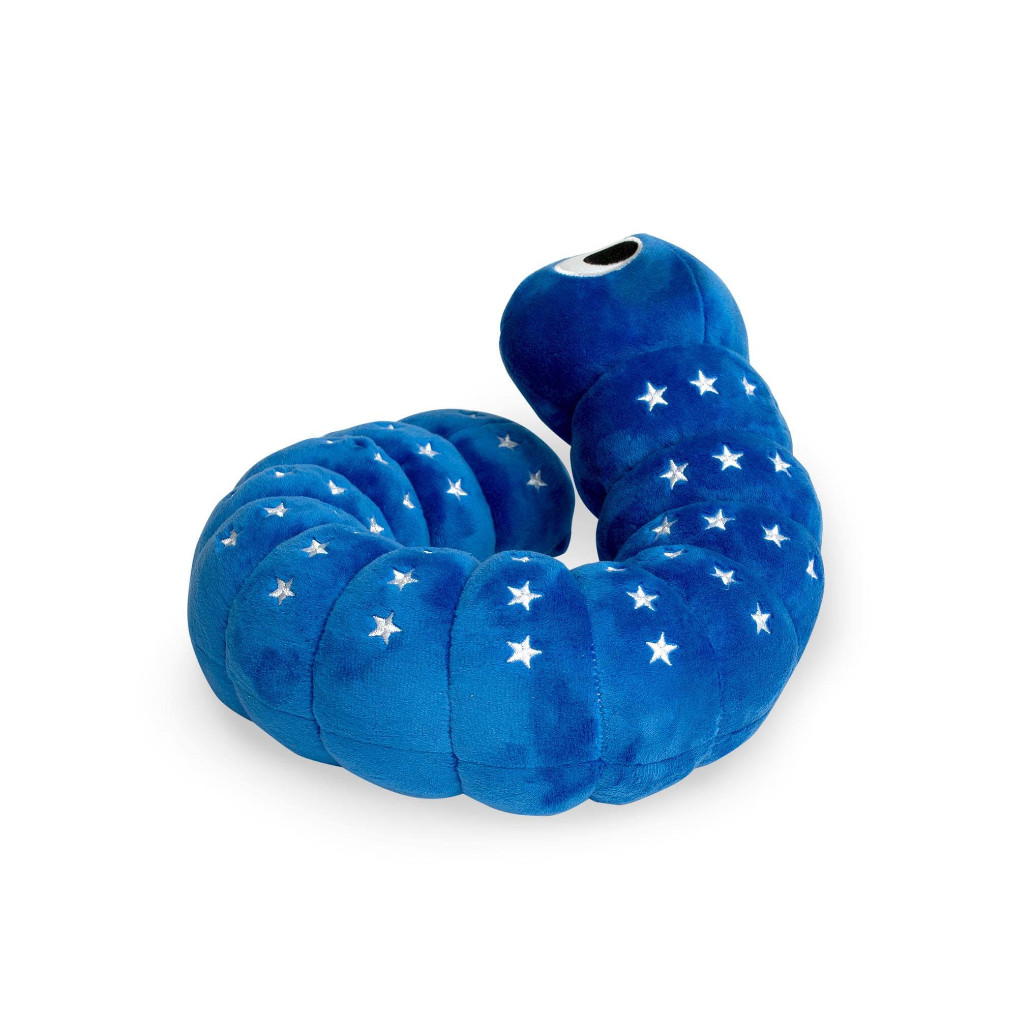 Alt View 10. Bonkers Toy Co. - Slither IO Jumbo 24 Inch Bendable Plush | Blue Star - Blue.