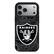Front. Keyscaper - Las Vegas Raiders Paisley iPhone Magnetic Bump Case - 16 Pro Max - Black.