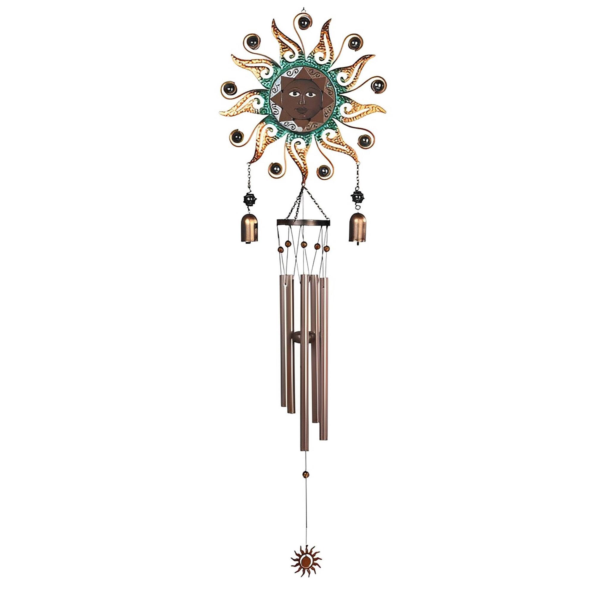 FC Design - 48" Long Sun Gem Wind Chime Celestial Wind Chime Outdoor Patio or Garden Hanging Decoration - Multi-Color