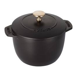 Staub - Cast Iron Petite French Oven, Dutch Oven, 1.5-quart, serves 2, Made in France - Matte Black