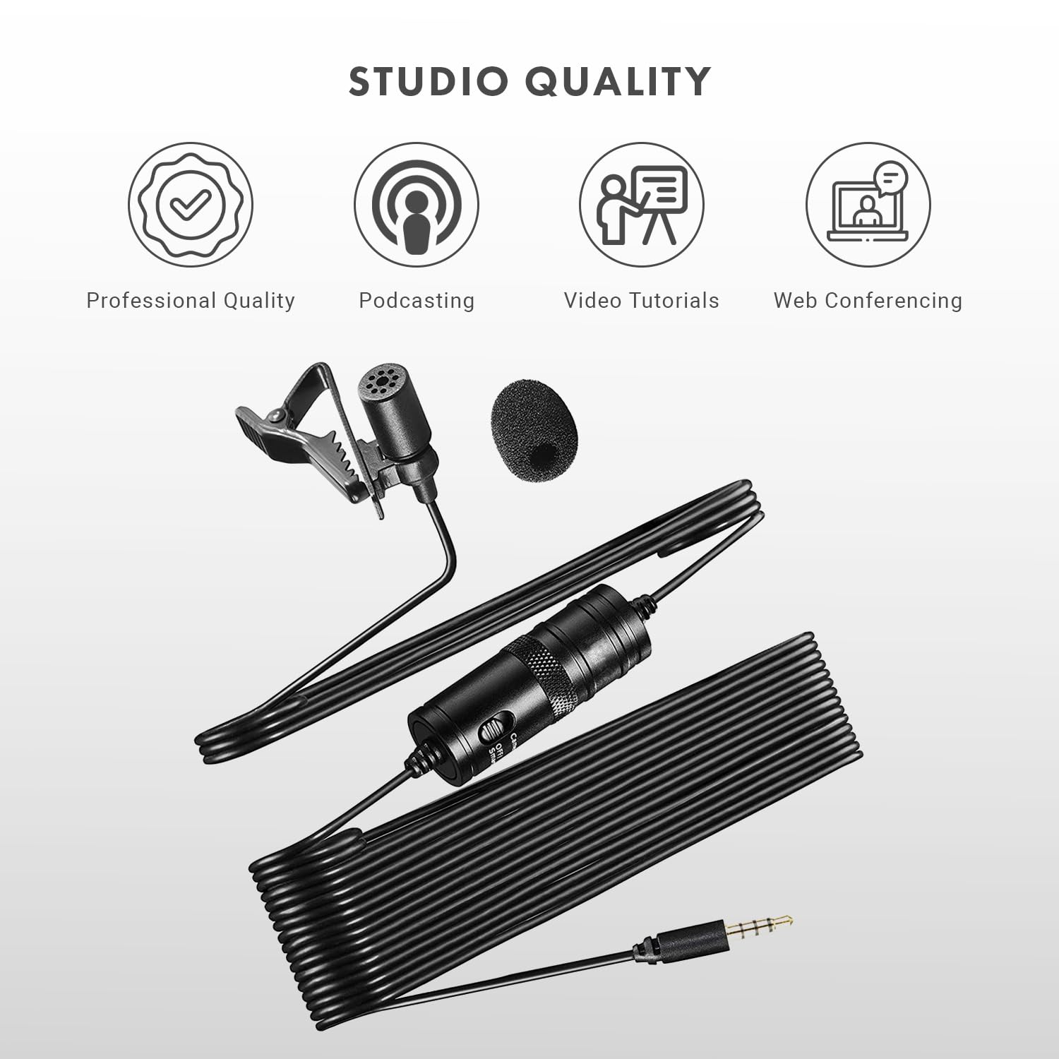 STUDIO QUALITY

- Professional Quality
- Podcasting
- Video Tutorials
- Web Conferencing