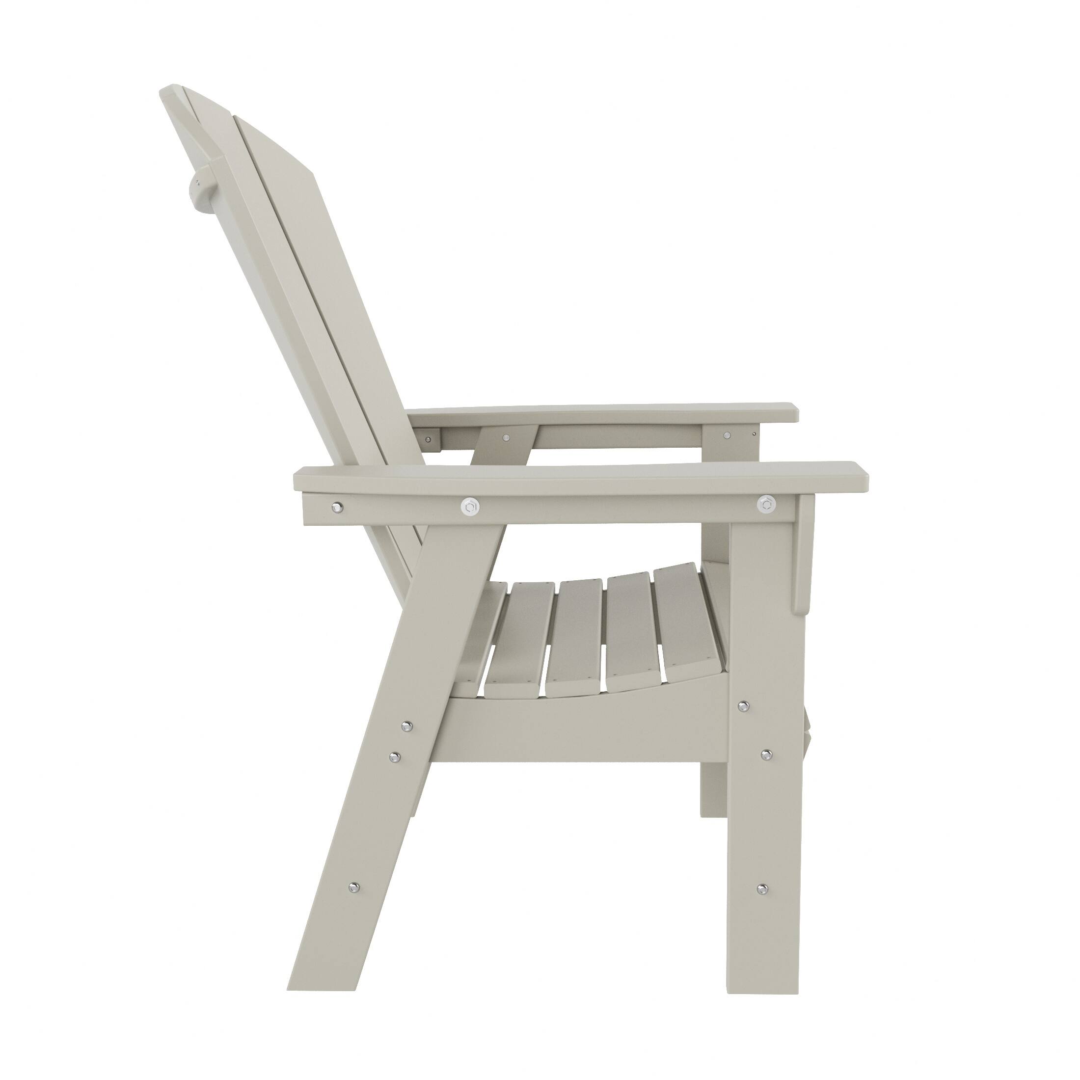 Alt View 1. WestinTrends - WestinTrends Malibu Outdoor Patio HDPE Plastic Adirondack Dining Chair - Sand.