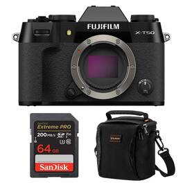 Bundle - Fujifilm - X-T50 Mirrorless Camera, Black, with Included Value