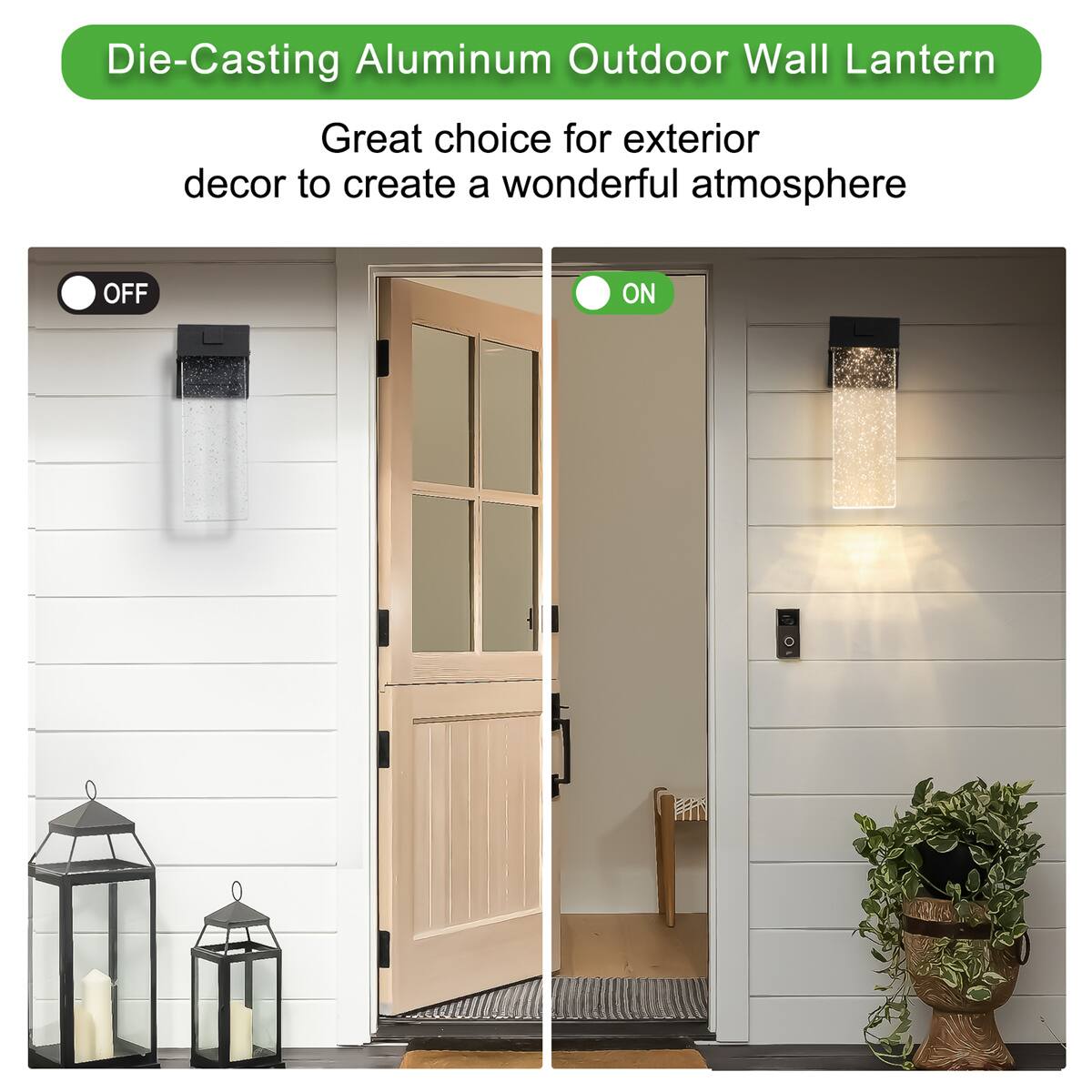 Die-Casting Aluminum Outdoor Wall Lantern

Great choice for exterior decor to create a wonderful atmosphere
