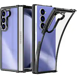 RomeTech - Rome Tech Hybrid Case for Galaxy Z Fold 6 - Clear/Black - Clear / Black