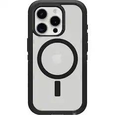 Front. OtterBox - Defender Series Pro XT Hard Shell for MagSafe for Apple iPhone 15 Pro - Dark Side.