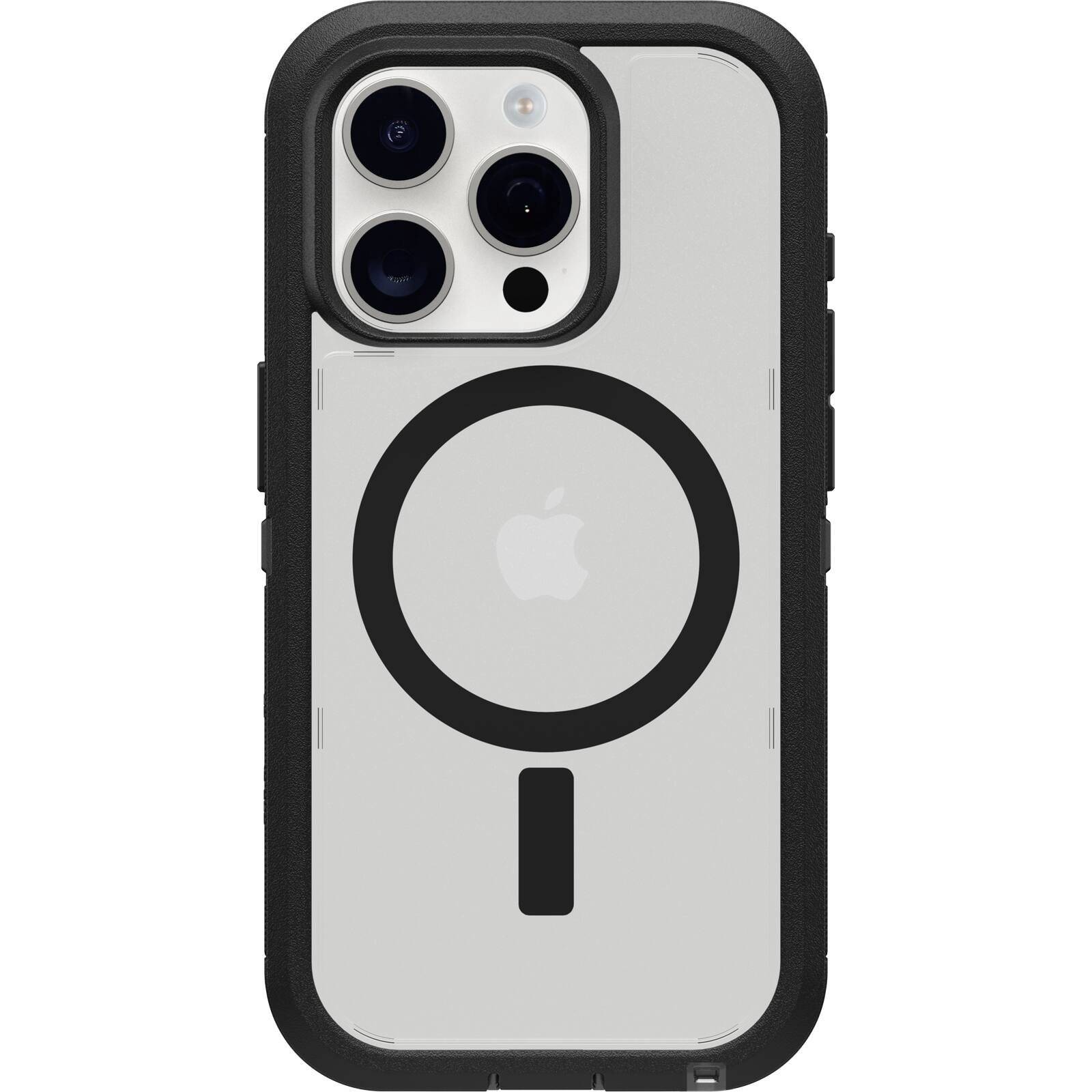 Front. OtterBox - Defender Series Pro XT Hard Shell for MagSafe for Apple iPhone 15 Pro - Dark Side.