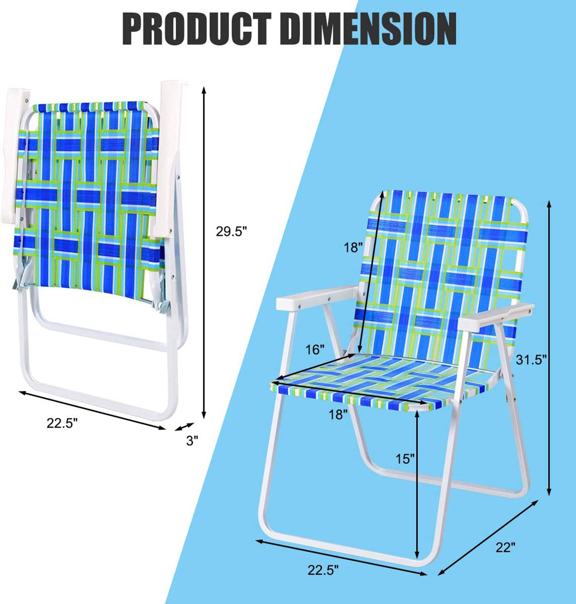 PRODUCT DIMENSION

- Height: 29.5"
- Width: 22.5"
- Depth: 3"
- Seat Height: 18"
- Seat Width: 18"
- Seat Depth: 16"
- Armrest Height: 18"
- Backrest Height: 31.5"
- Legrest Height: 15"
- Legrest Width: 22"
- Overall Width: 22.5"