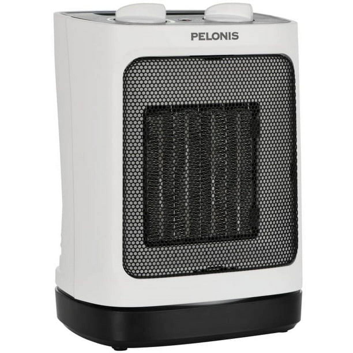 Left. Pelonis - Pelonis Portable Ceramic Electric Oscillating-Fan Space Heater, New, White, NTY15-16LA - White.