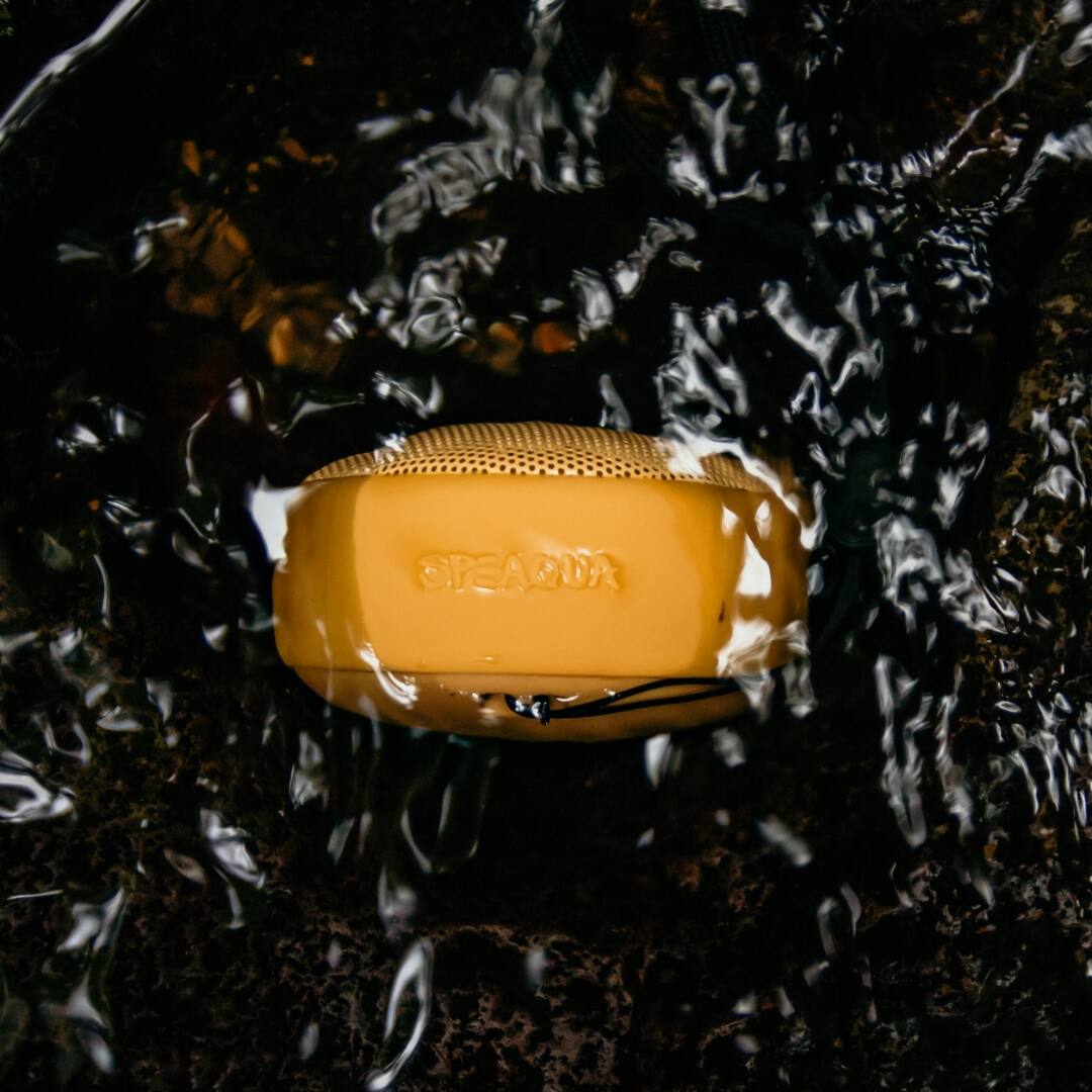 Alt View 13. Speaqua - Cruiser H2.0 Portable Waterproof Compact Bluetooth Speaker with Bottle Opener - Manta Ray Black.