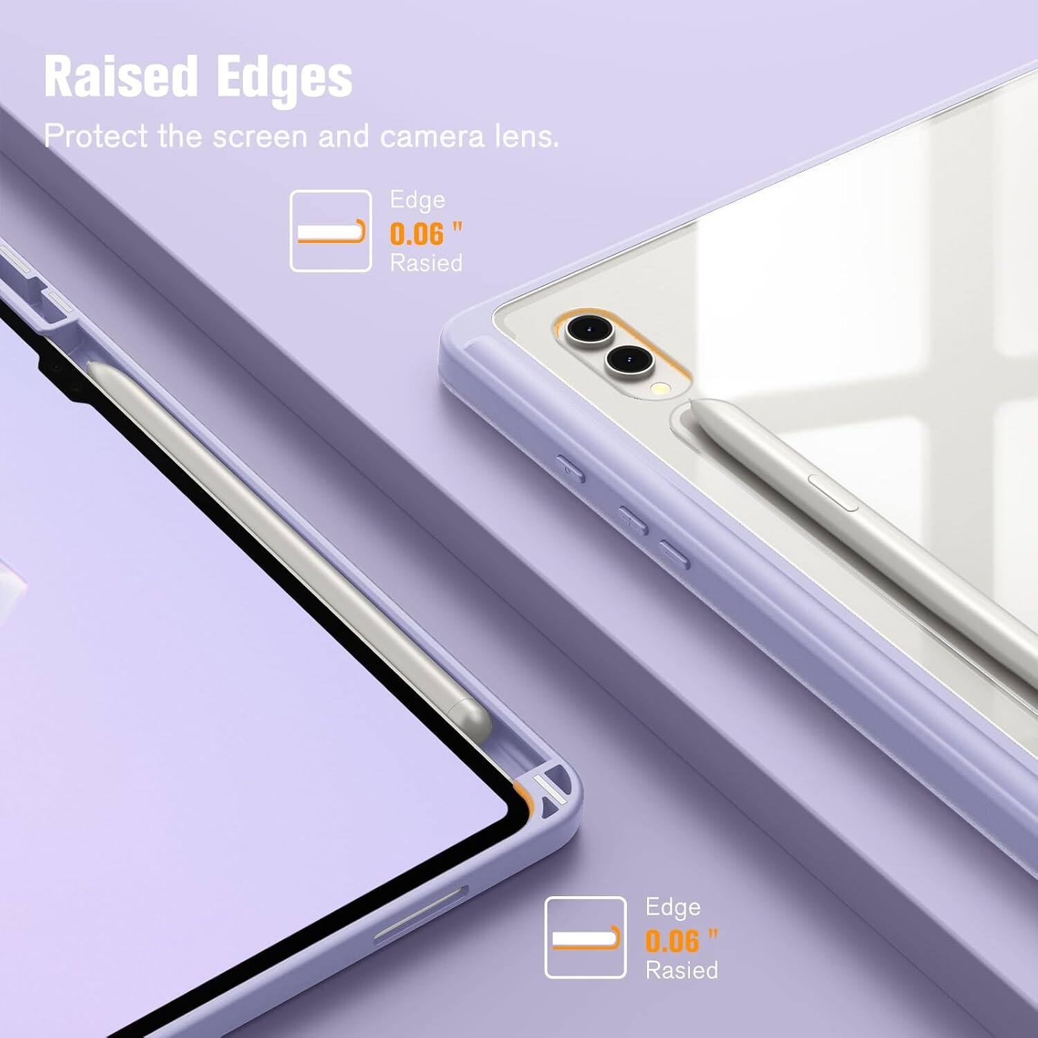 Raised Edges Protect the screen and camera lens.
Edge 0.06" Raised
Edge 0.06" Raised