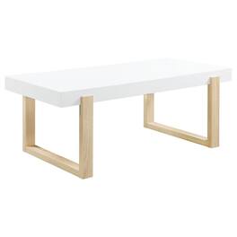 Coaster Co. of America - Pala Rectangular Coffee Table High Gloss and Natural - White