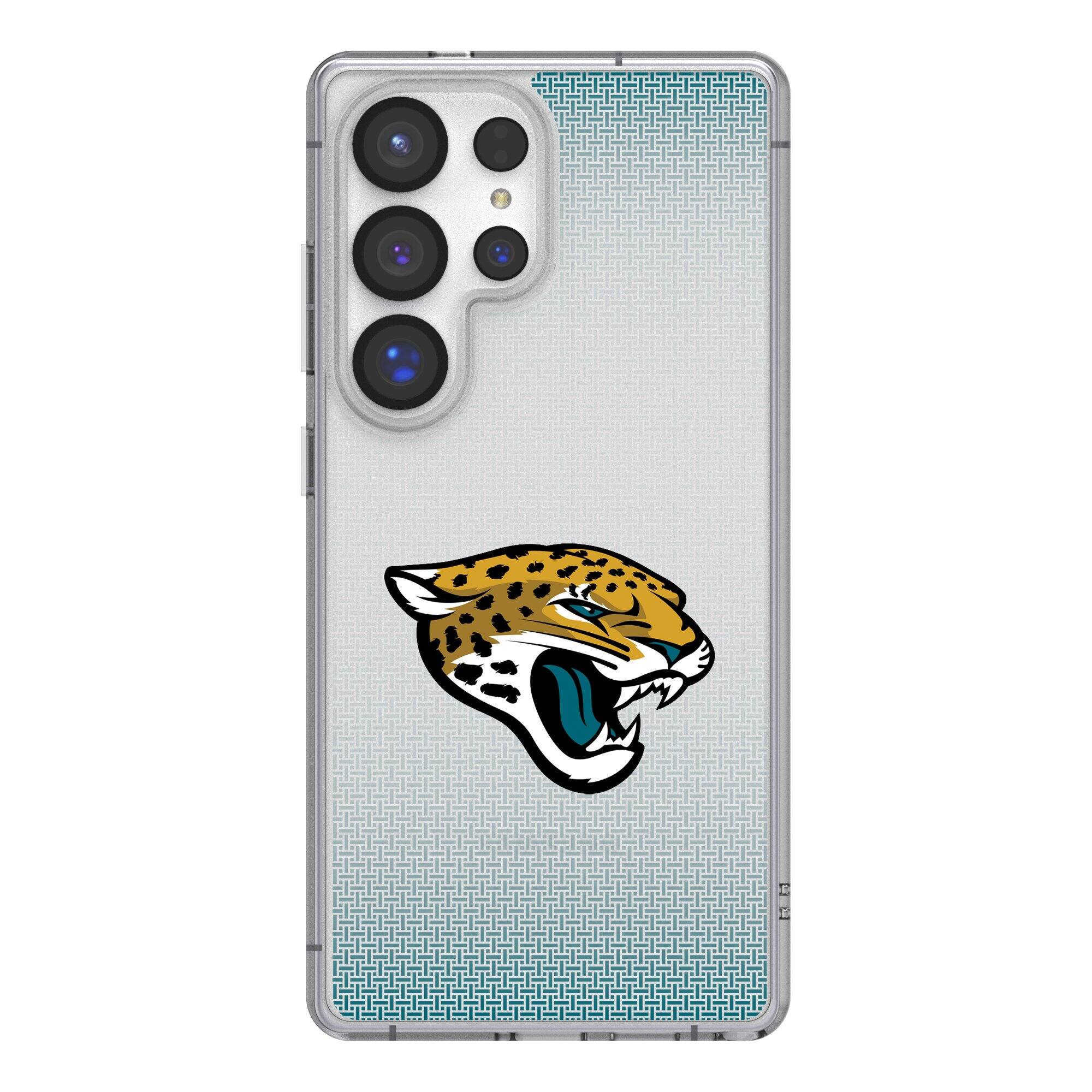 Front. Keyscaper - Linen Logo Galaxy Clear Case - S23 - Multicolor.