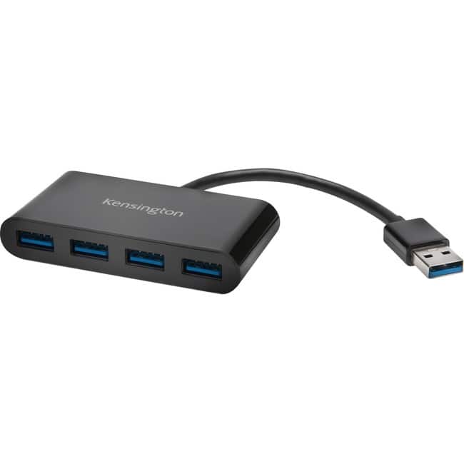 Kensington - UH4000 USB 3.0 4-Port Hub - USB Type A - External - 4 USB Port(s) - 4 USB 3.0 Port(s) - PC, Mac - Unknown