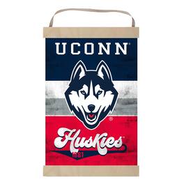 Jardine - UConn Huskies Retro Logo Banner Sign - Navy