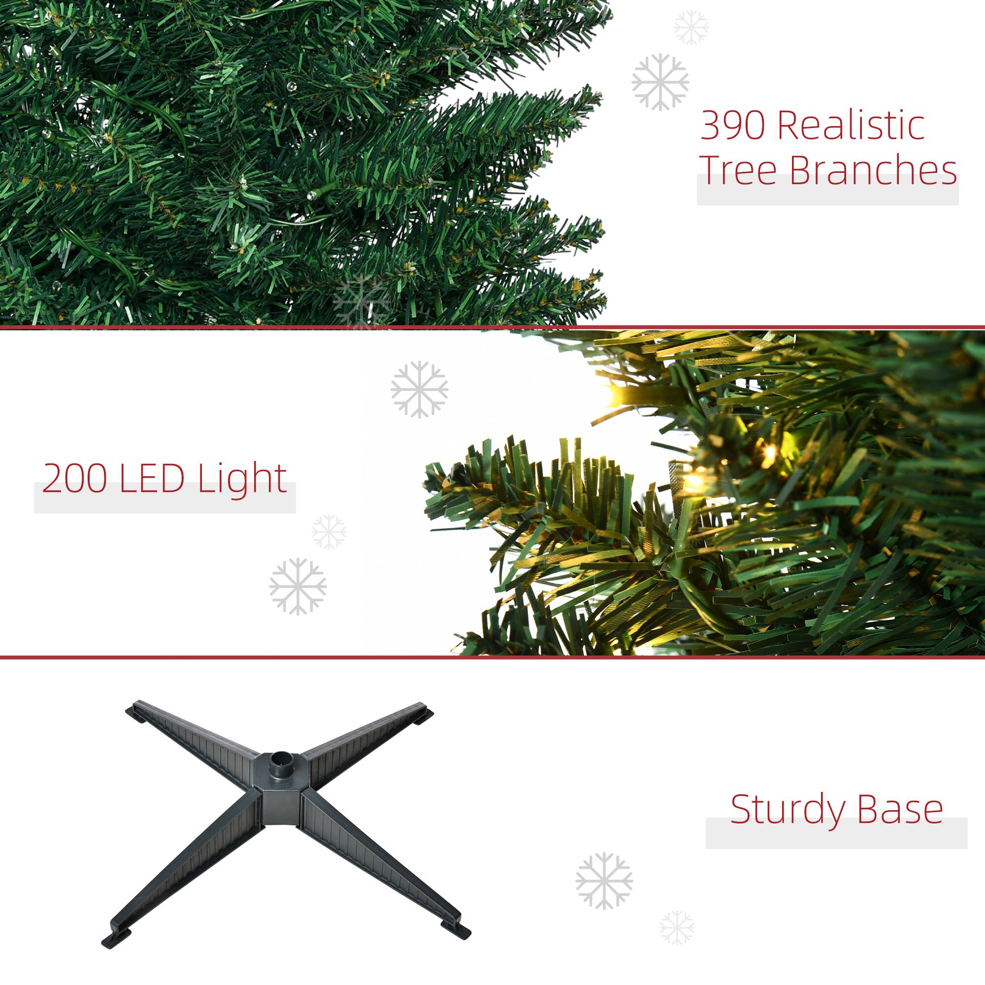 390 Realistic Tree Branches  
200 LED Light  
Sturdy Base