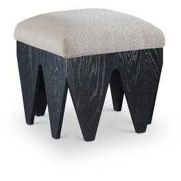 Meridian Furniture - Altair Velour Fur Fabric Bench - Beige