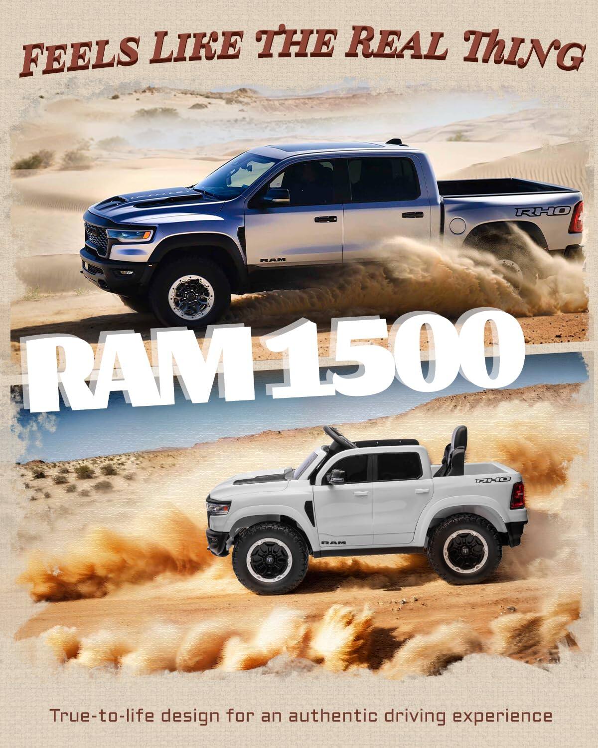 FEELS LIKE THE REAL THING  
RAM 1500  
True-to-life design for an authentic driving experience