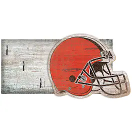 Fan Creations - Cleveland Browns 6" x 12" Mounted Key Holder - Multicolor