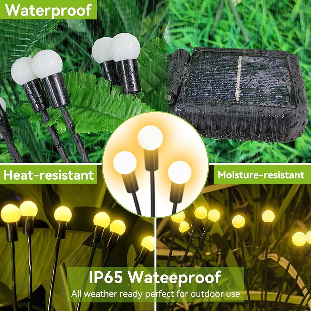 Waterproof  
Heat-resistant  
Moisture-resistant  
IP65 Waterproof  
All weather ready perfect for outdoor use