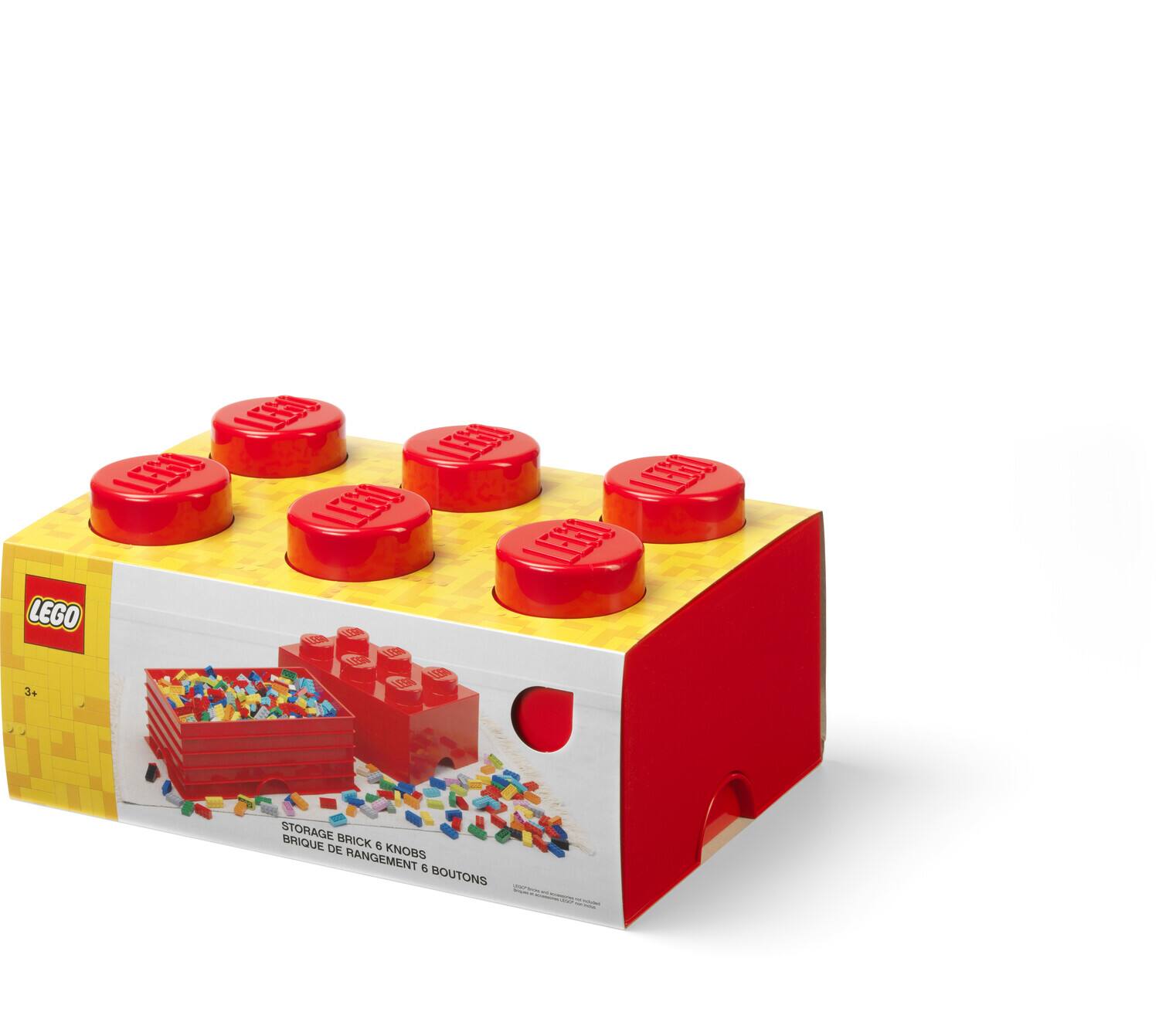LEGO  
STORAGE BRICK & KNOBS  
BRIQUE DE RANGEMENT 6 BOUTONS