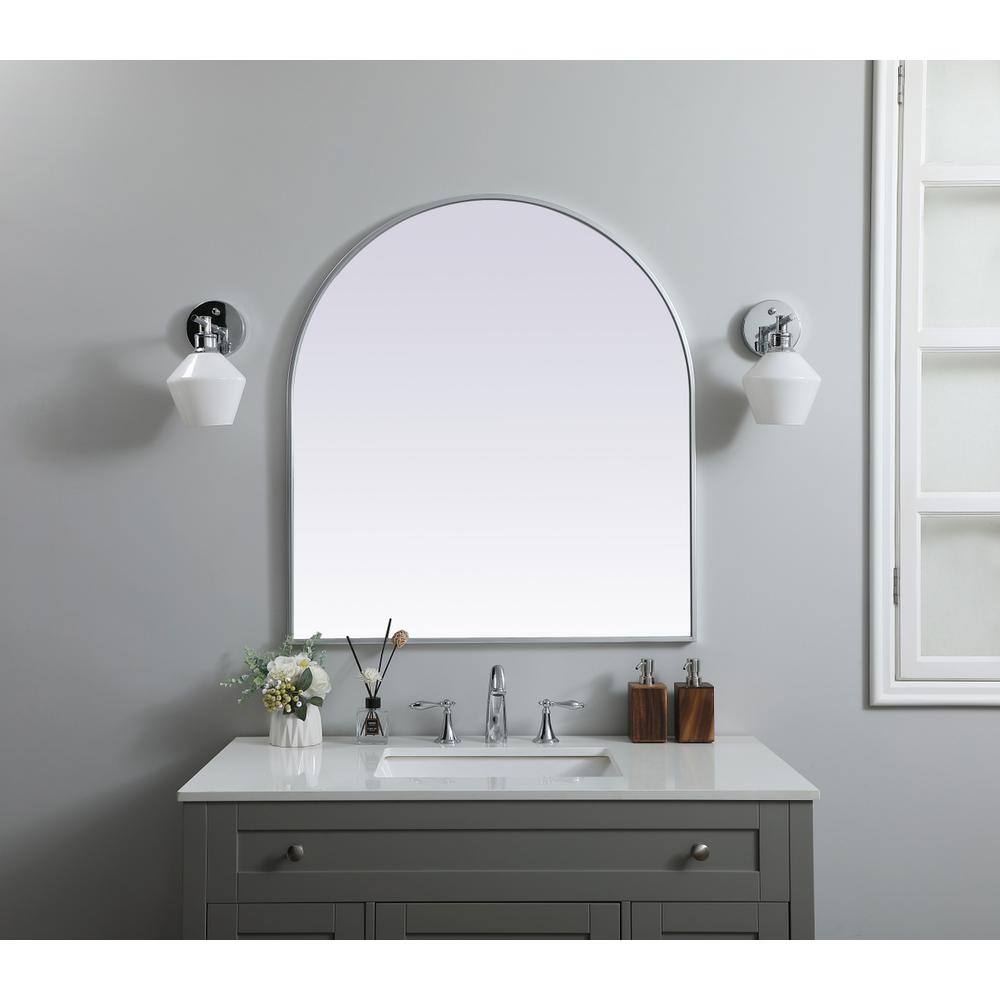 Elegant Decor - Metal Frame Arch Mirror 33x36 Inch - Silver price history on PriceWatchPro