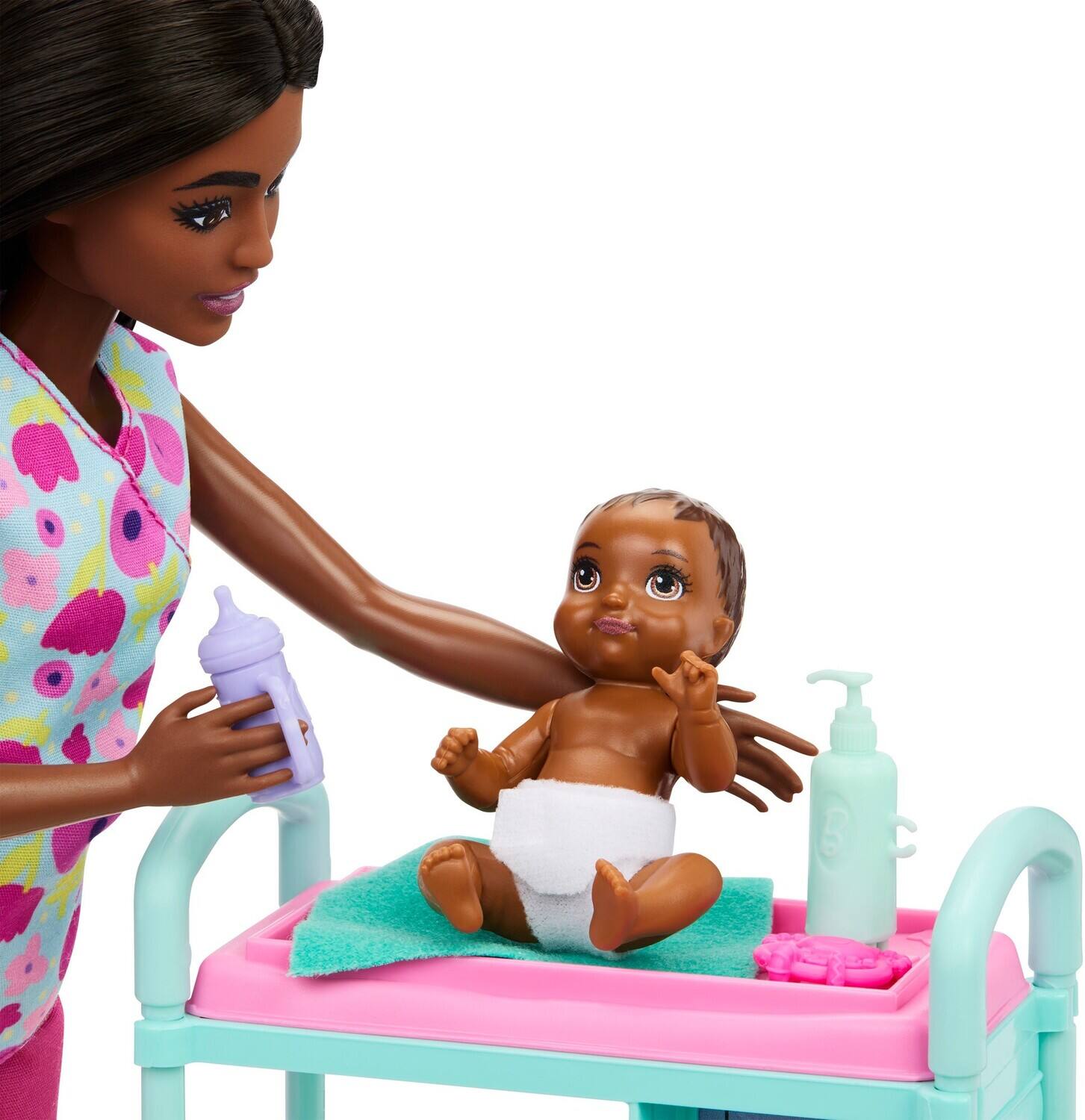 Alt View 1. Mattel - Barbie Careers Baby Doctor Playset With 3 Dolls, Black   - COLLECTIBLES - Multicolor.
