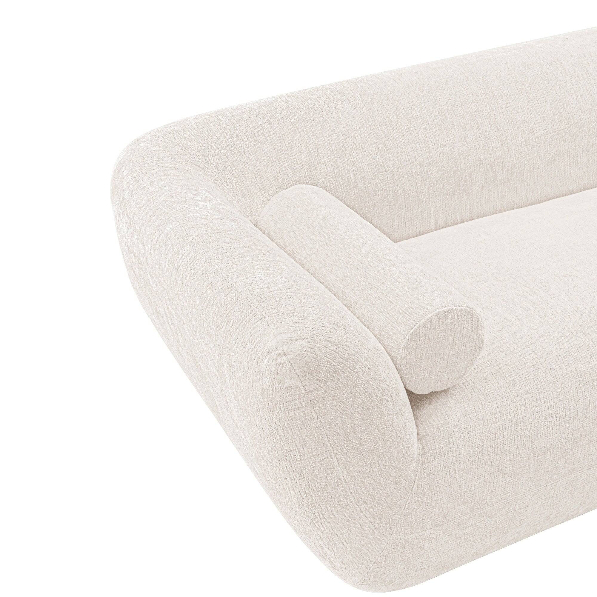 Alt View 1. Manhattan Comfort - Ulka Modern 96" Chenille Sofa - Cream.