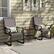 Alt View 1. Costway - Costway Set of 2 Patio Chairs C-Spring Motion Chairs with Quick-drying & Breathable Fabric Gray - Gray.