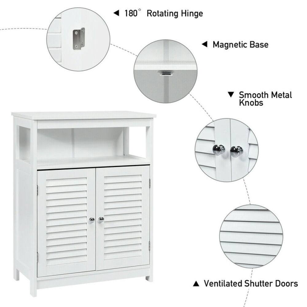 180° Rotating Hinge  
Magnetic Base  
Smooth Metal Knobs  
Ventilated Shutter Doors