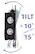Left. Mount-It! - TV Wall Mount for 19"–32" TVs, Low-Profile Steel Bracket, Adjustable Tilt - Black.