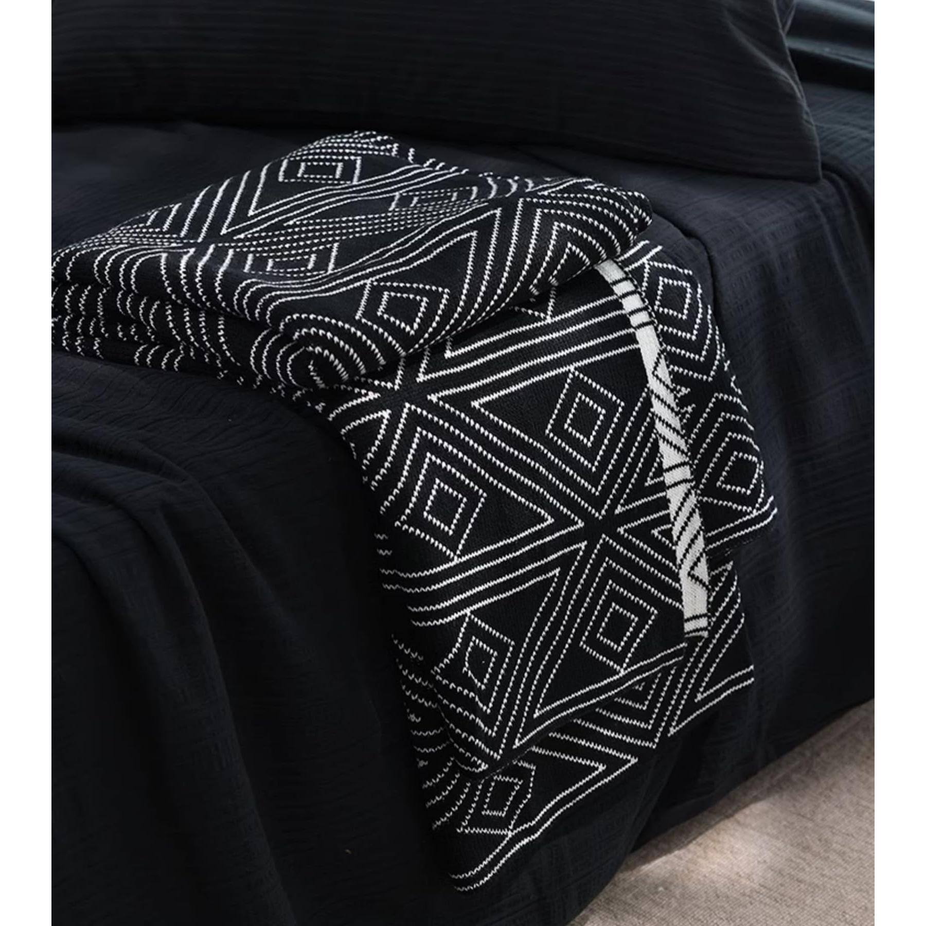 Image showcasing Dapper Styles And Throw Blankets Queen Modern Patterned Blanket Soft ...