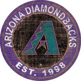 Fan Creations - Arizona Diamondbacks 24'' Round Heritage Logo Sign - Multicolor