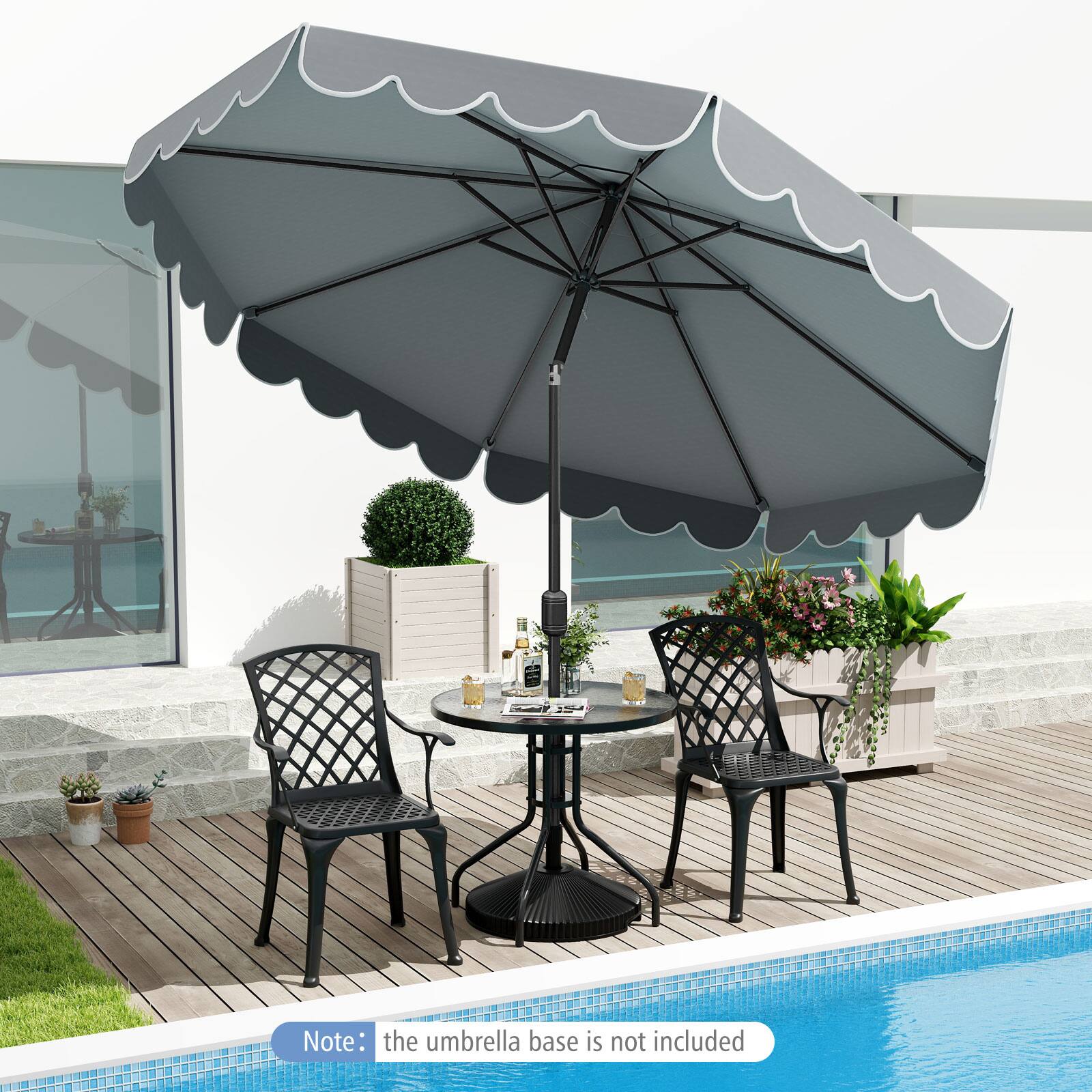 Note: The umbrella base is not included.