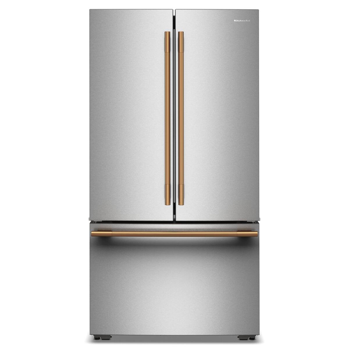 Alt View 18. KitchenAid - 36 in. Wide 24 cu. ft. French Door Counter-Depth Refrigerator with Interior Dispense - PrintShield Stainless.