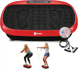LifePro - HexaPlate Lite Vibration Plate – Compact Whole Body Exercise Machine for Toning & Recovery - Red