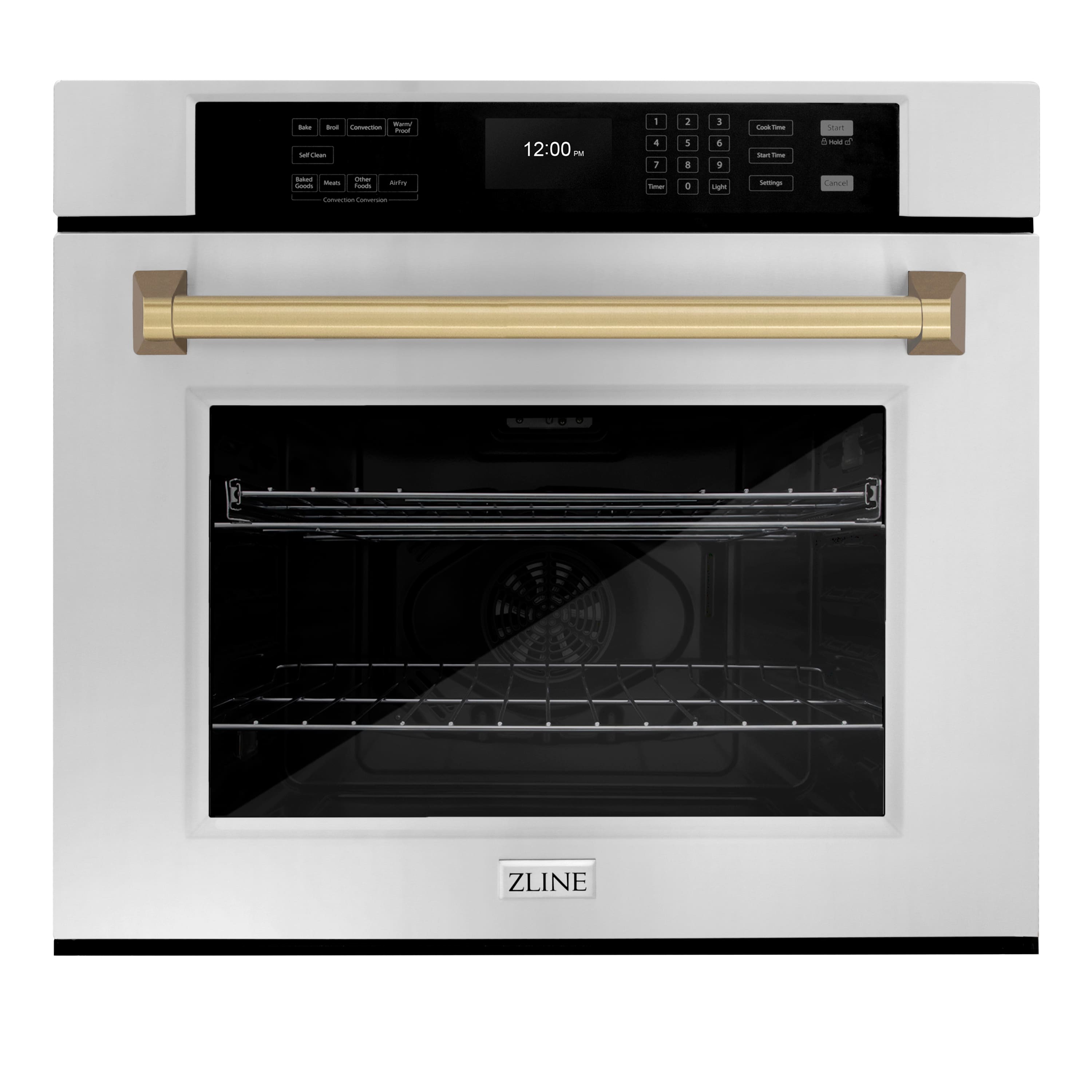 Autograph 30 in. 5 cu. ft. Built-In Single Wall Oven with Air Fry & Self Clean in Stainless Steel with Bronze Accents Front