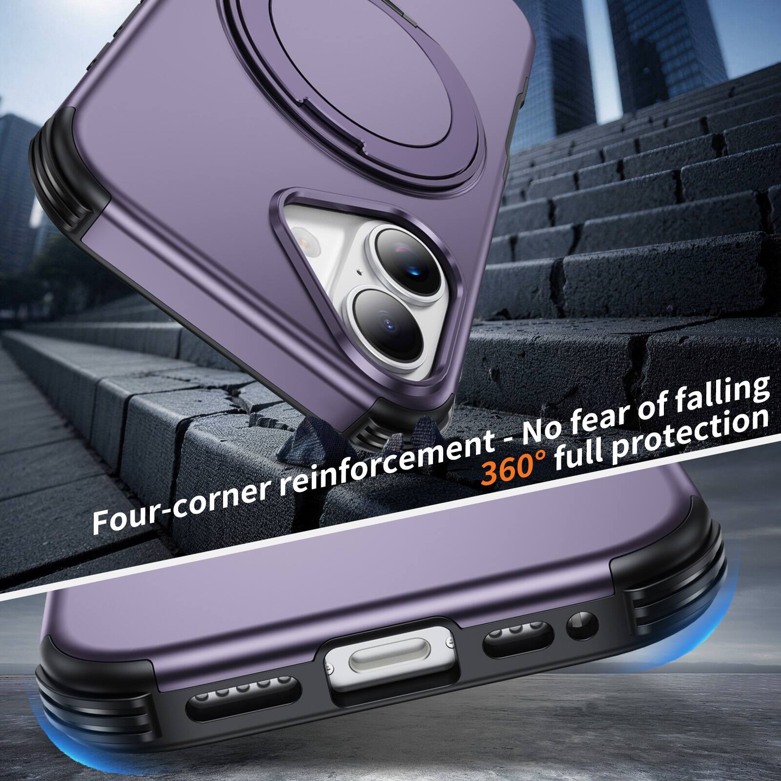 Four-corner reinforcement - No fear of falling  
360° full protection