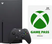 Microsoft - Xbox Series X with 24 months of Xbox Game Pass Ultimate Bundle - Black - Front_Zoom