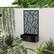 Alt View 6. Outsunny - Outdoor Privacy Screen with Raised Garden Bed, Privacy Panel and Planter Box - Black.