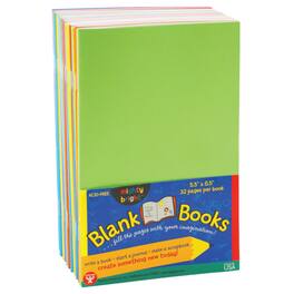 Hygloss - Blank Paperback Books, 5.5" x 8.5", Assorted Colors, Pack of 10