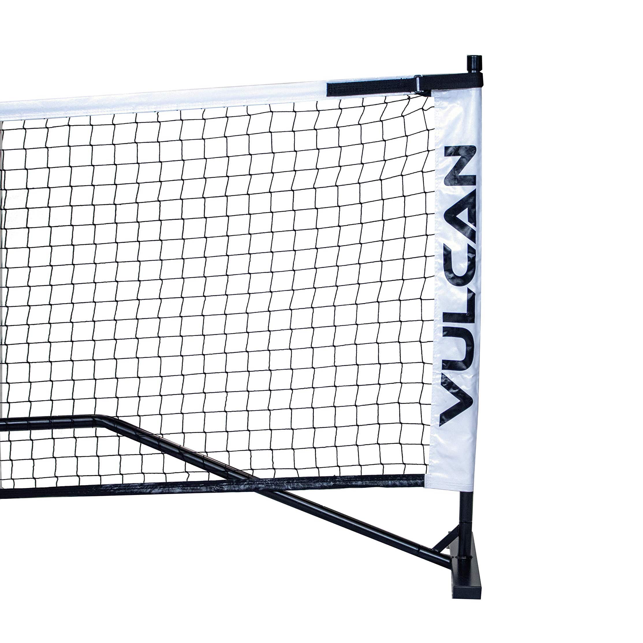 Vulcan - Full Size Portable Practice Pickleball Net - Black/White