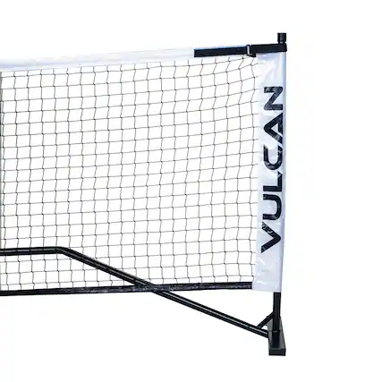 Front. Vulcan - Vulcan Full Size Portable Practice Pickleball Net - Black/White.