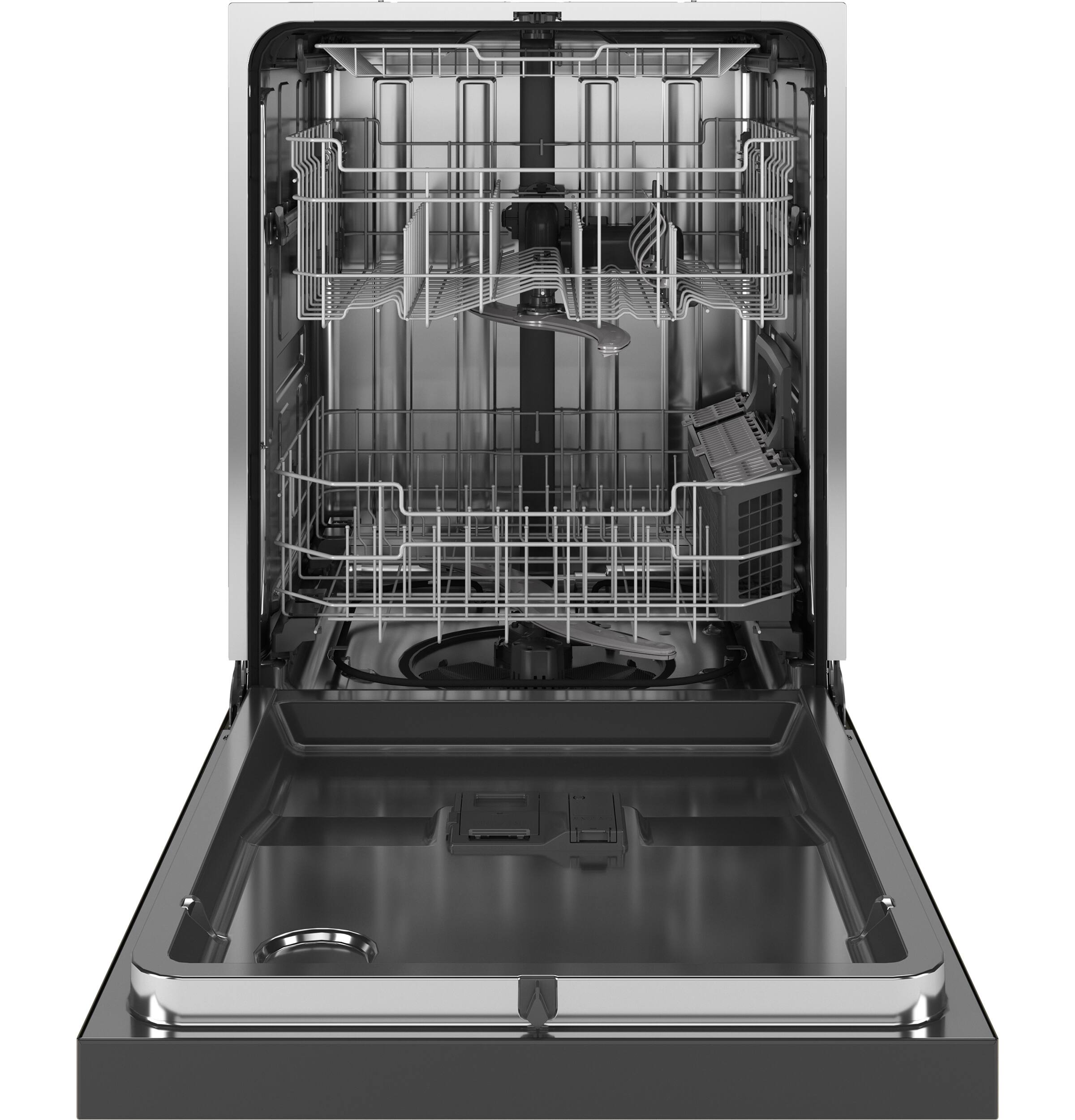 Alt View 1. GE - 24" Front Control Built-In Stainless Steel Tub Dishwasher with 3rd Rack, Sanitize Cycle and 47 dBA - Slate.